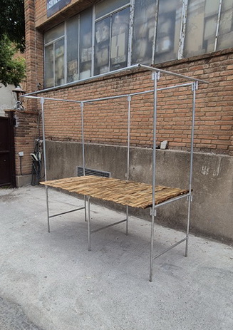 puesto mercado 200x194x122.5 mesa 72x183 toldo 195x123 2u